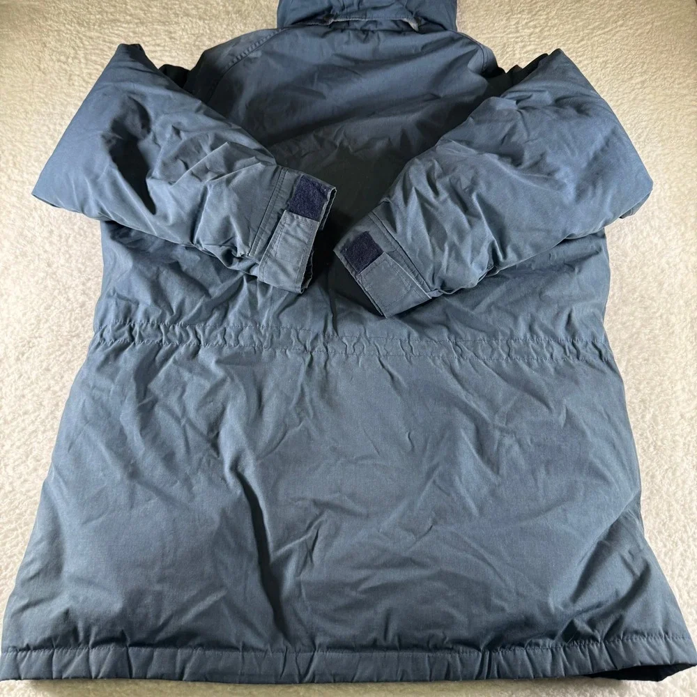 Vintage The North Face Men's Size XL Brown Label Goose Down Coat Parka Blue Hood